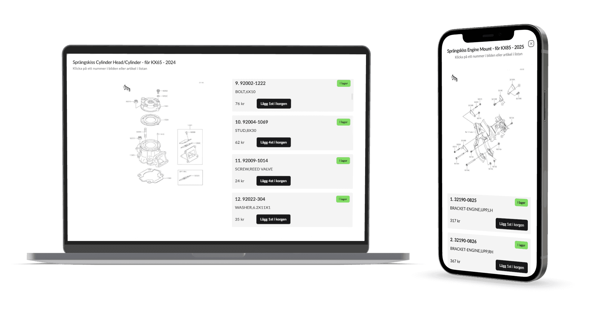 Jinoteco | XplodedViews – Interaktiva sprängskisser - demo bild på dator och mobil.